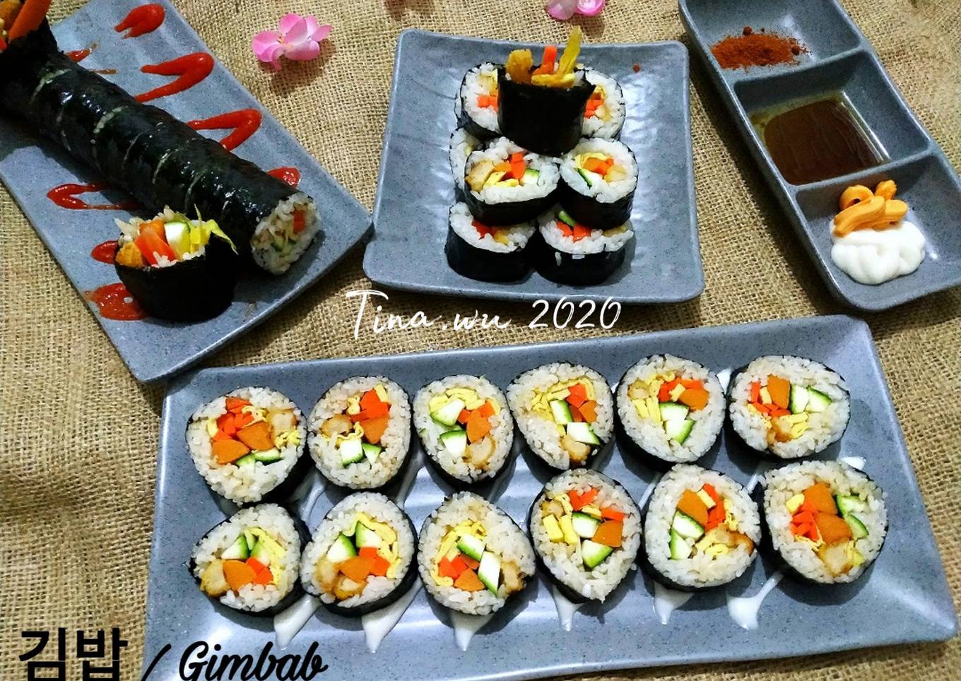 Kimbap simple ; [Korean : 김밥 / Gimbab]