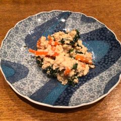 A picture of Tofu salad “shira a-e” Japanese style.