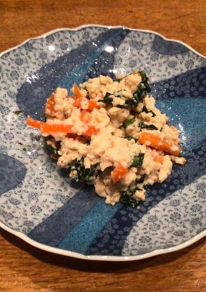 A picture of Tofu salad “shira a-e” Japanese style.