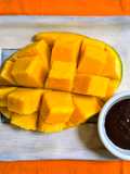 Mango fresco con crema de cacao puro y avellanas tostadas🥭Sin azúcares agregados ni edulcorante 🥭
