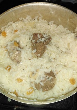 صورة لوصفة الأرز باللحم