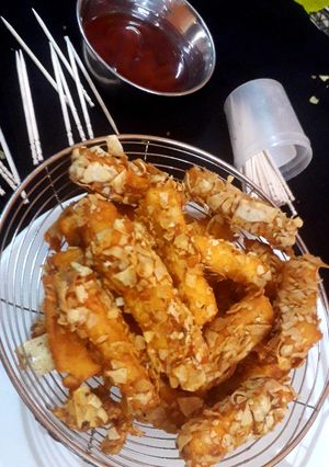 A picture of Paneer papad fries.