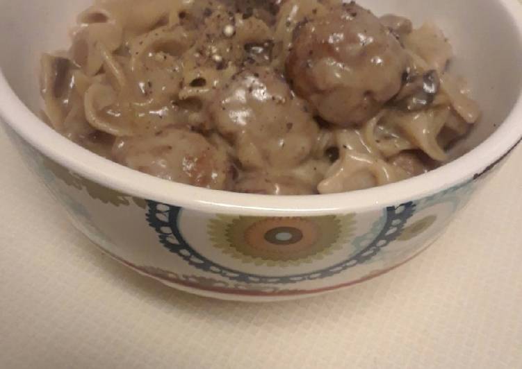 Recipe of Easy Swedish Meatballs and Noodles