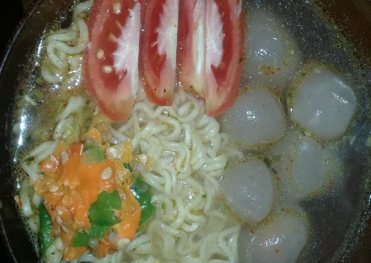 Resep Cilok isi rawit kuah indomie. Anti Gagal