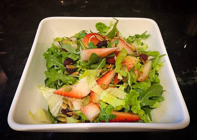 Easiest Way to Make Favorite Freshly Lettuce Arugula Strawberry Salad for Lunch Food