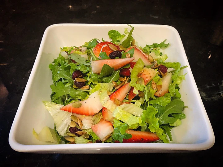 Easy Way Make Freshly Lettuce Arugula Strawberry Salad the Can Spoil the Tongue Perfect
