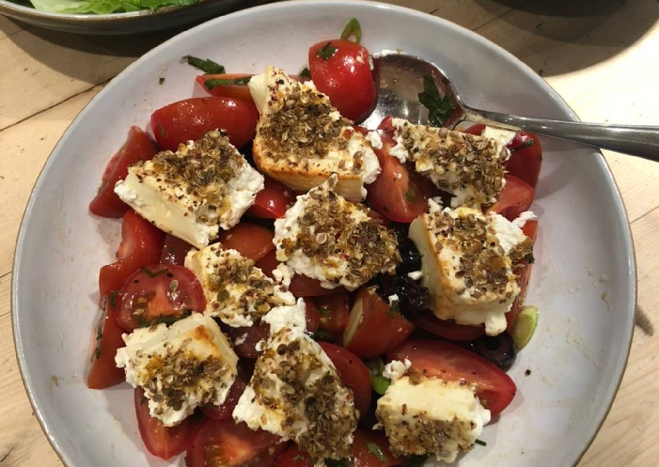 Roasted feta salad