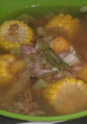 Foto resep Sayur asem kacang merah simple