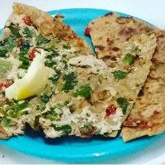 A picture of Aloo and Paneer Paratha.