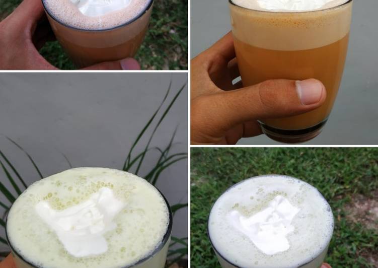 Cara Gampang Menyiapkan Green Tea &amp; Thai Tea Cheese Latte, Lezat