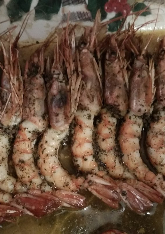 Una foto de Gambones al horno