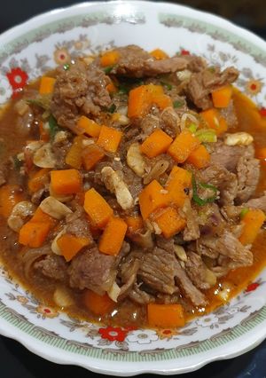 Foto resep Tumis Daging Saos Tomat dan Wortel