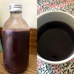 A picture of Elderberry syrup.