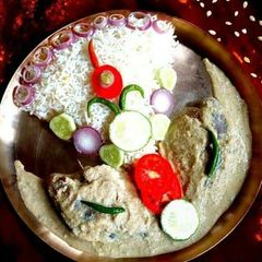 A picture of Spooky halloween Malai pomfret.