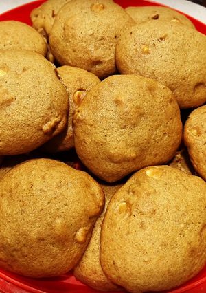 A picture of Banana Nut White Chocolate Chip Cookies.
