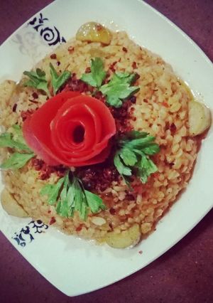 صورة لوصفة برغل بالبندورة 😍😍😍 اكلة الاجداد