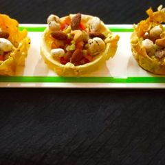 Masala papad katori chaat A picture of Masala papad katori chaat.