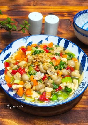Foto resep Cah Jamur ayam mixed sayuran