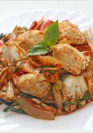 韓式泡菜炒螃蟹 的食譜成品照片
