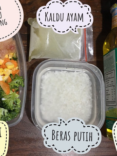 Foto resep Mpasi 4⭐️ 6+ (Bubur Nasi Ayam Tahu Brokoli Wortel)