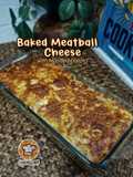 Baked meatball cheese with mashed potato