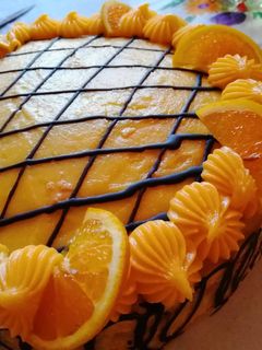 Una foto de Torta panqueque naranja