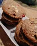 Cookies de chocolate blanco y fresas