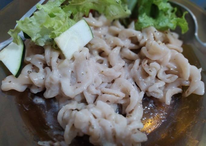 Langkah Mudah untuk Menyiapkan Gluten free vegan alfredo pasta yang Sempurna