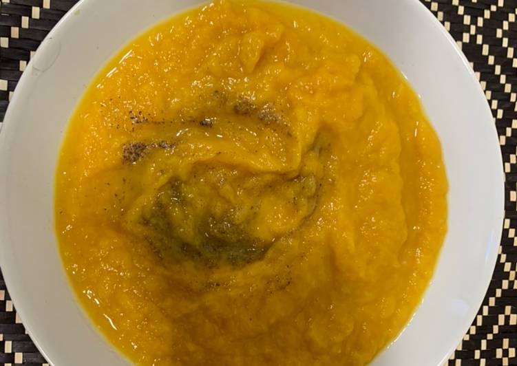 Puré de puerros y calabaza