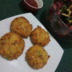 A picture of Mazedar chicken cheese kabab.