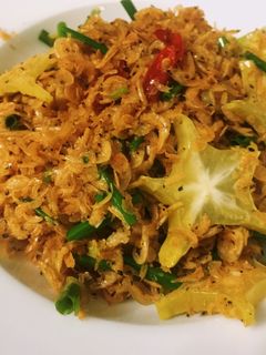 Hình của món Tép moi rang khế.