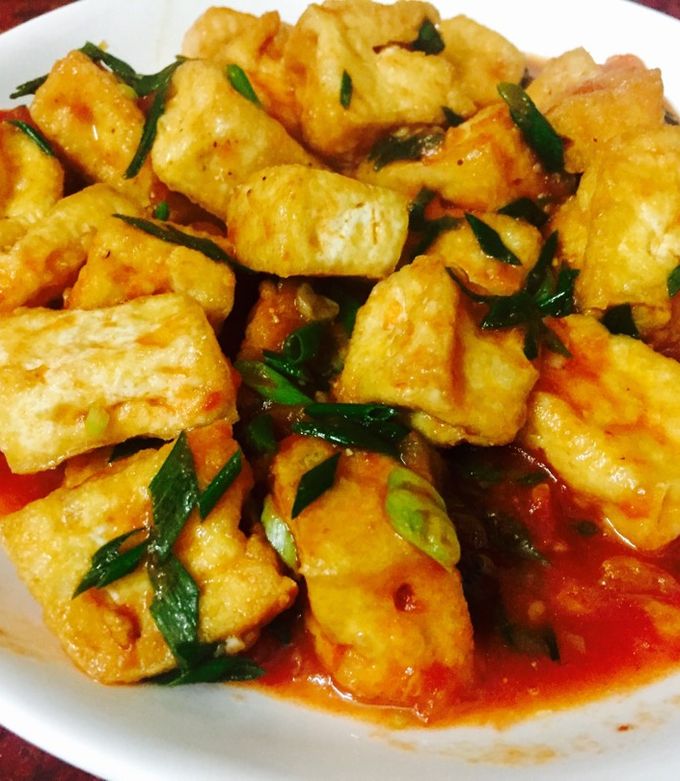 Hình của món Đậu phụ sốt cà chua 🍅.