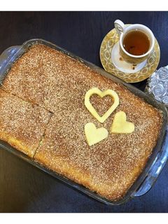 عکسی از دستور کیک سیب دارچینی😍