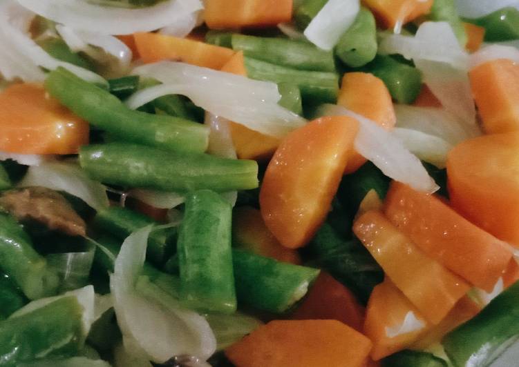 Tumis asam buncis wortel juga