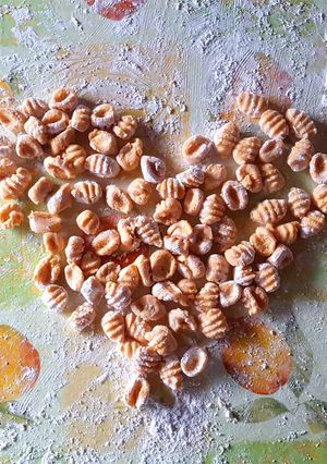 Una foto de Ñoquis de calabaza / zapallo con harina de arroz, almidón de maíz y mandioca (SIN GLUTEN)