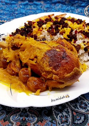 عکسی از دستور بوقلمون زعفرانی (Saffron turkey)😍