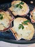 Mes toutes simples Saint-jacques gratinées