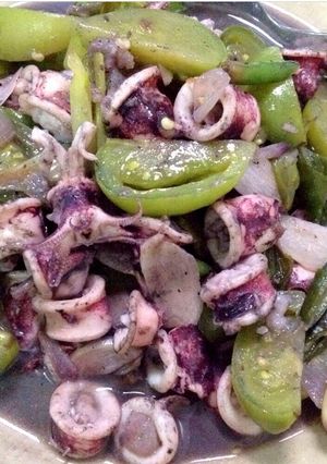 Foto resep Cumi Hitam Cabai Hijau