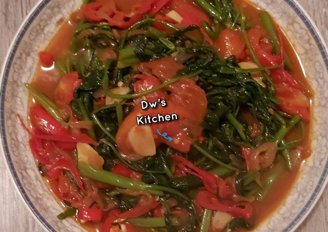 Cah Kangkung Terasi Bumbu Iris