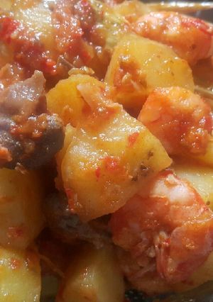Foto resep Sambal kentang ati ampela + udang