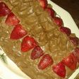Torta de galletas tritón con frutillas