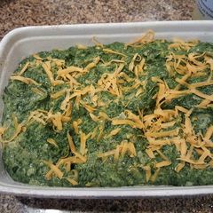 A picture of MAKE AHEAD HOLIDAY side, *Spinach casserole *.