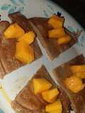 Panqueques con café y mango