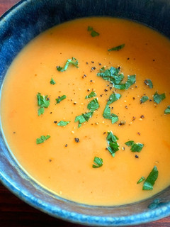 A picture of Creamy Semi Dried Tomato & Potato Soup (No Dairy).