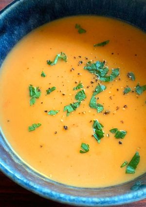 A picture of Creamy Semi Dried Tomato & Potato Soup (No Dairy).