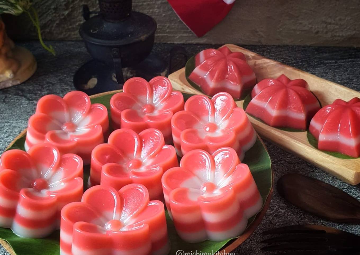 Kue Lapis Merah Putih tepung beras