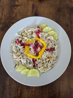 صورة لوصفة دجاج بالطحينة والبقدونس