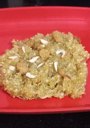 A picture of Lauki Halwa.