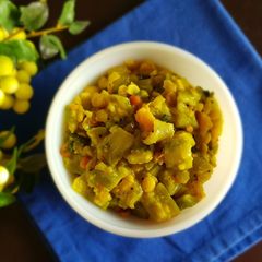 A picture of Ridgegourd kootu/ Peerkanga kootu/ Turai sabzi.
