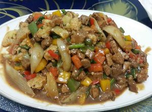 Hình của món SP.0039 - Bò Xào Lúc Lắc Rau Củ.